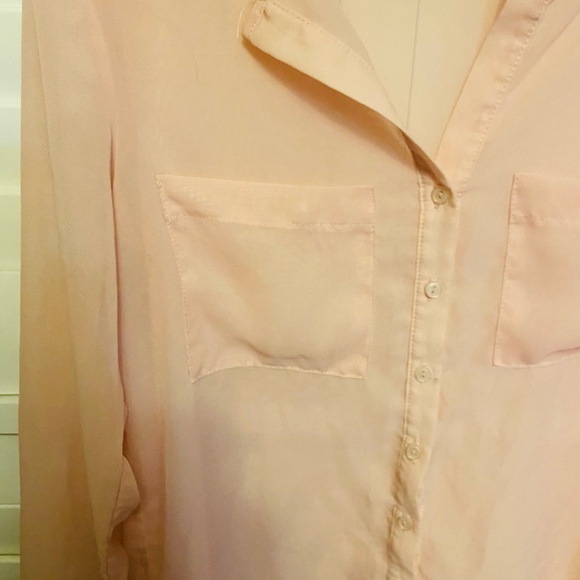 Liberty Love Women's Pink Sheer Blouse. Size M EUC - Picture 3 of 6